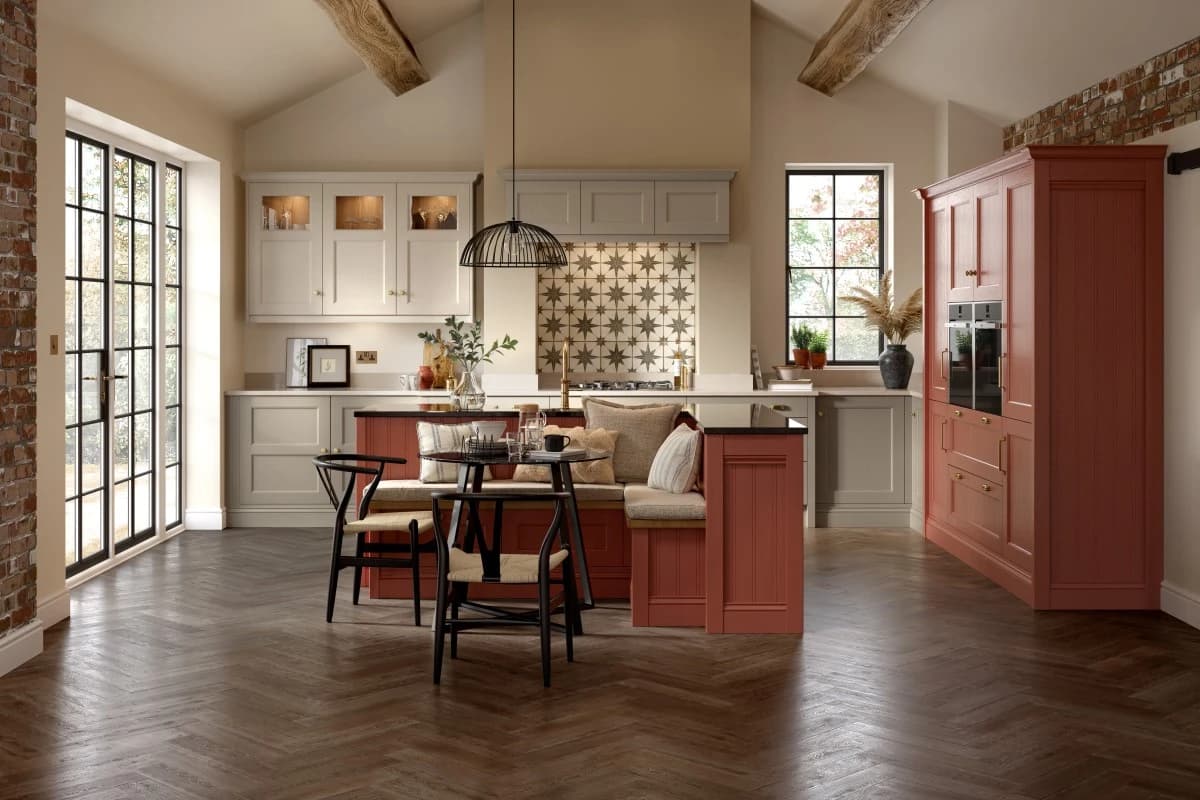 Traditional Shaker Kitchen Red